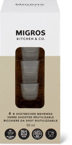 Shot Glasses Reusable, Transparent, 50 ml