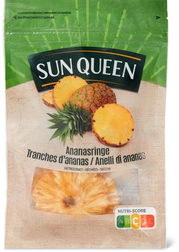 Pineapple rings dried