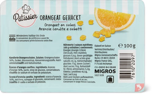 Candied Orange Zest Chopped