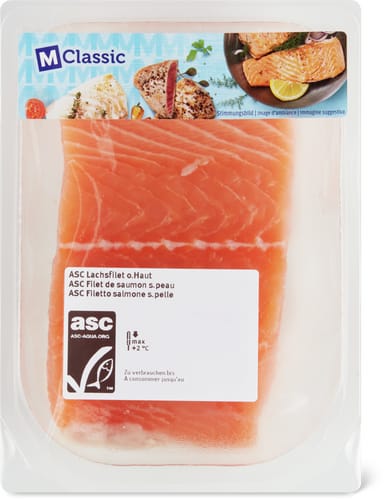 Migros ASC Lachsfilet ohne Haut