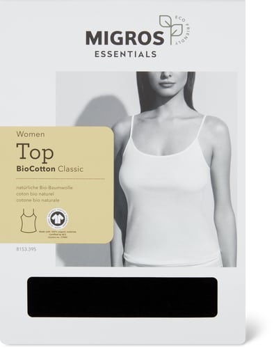 Canottiera da donna BioCotton Classic (Colore: nero, Taglie: XL)