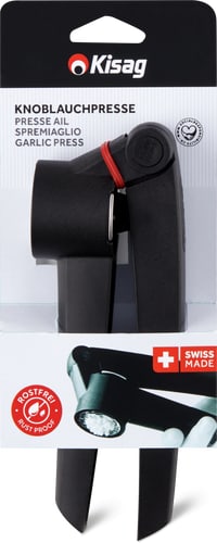 Garlic Press Black, Stainless Steel, 16.5 x 4 x 6 cm