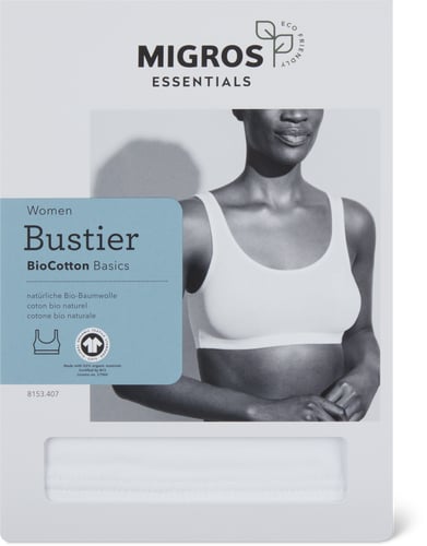 Bustier da donna Bio Cotton Basics (Colore: bianco, Taglie: L)