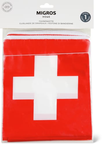 Flag garland with Swiss cross