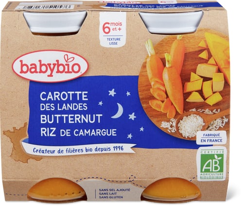 Bio Carrot and butternut squash puree from 6 months