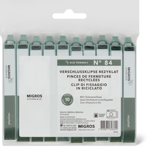 Clip di chiusura in riciclato