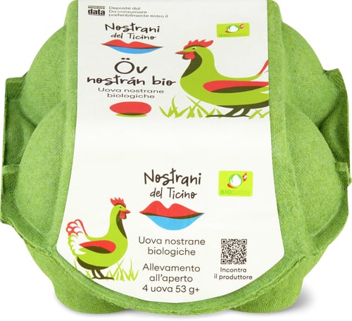 Bio Nostrani del Ticino Eggs Free-Range 53 g+