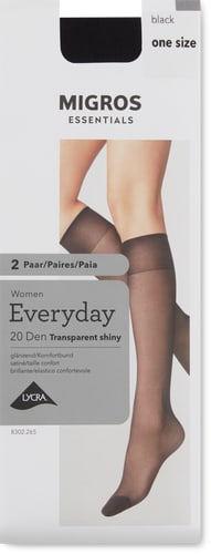 Ladies knee-highs (Grösse: one size, Farbe: black)