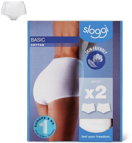 Sloggi Ladies’ Briefs Maxi (Farbe: white, Grösse: 040)