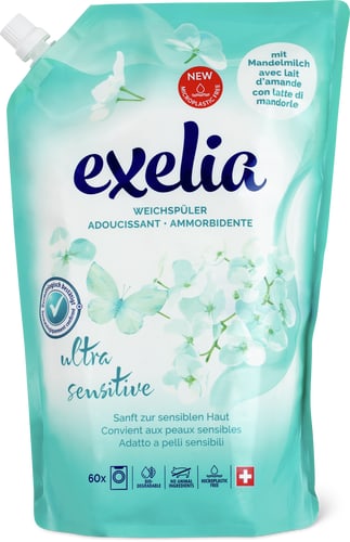Fabric Softener Refill Pouch Liquid, Ultra Sensitive, 60 Wash Cycles