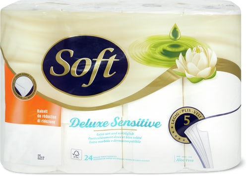 Deluxe Sensitive with aloe vera, 5-ply