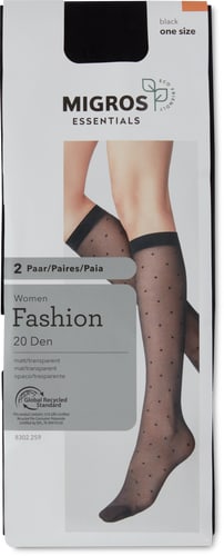 Ladies’ Knee-High Stockings 20 Den (Grösse: one size, Farbe: black)