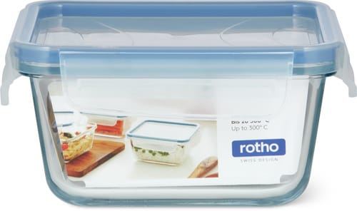 Rotho Glass Storage Container 0.75 l, Glass, Silicone