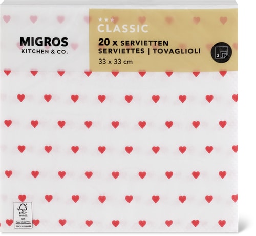 Paper Napkins Patterned, 33 x 33 cm