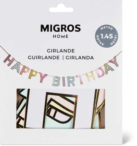 Paper Garland Happy Birthday 1.45 m