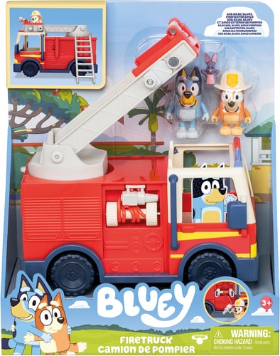 Camion de pompiers Bluey avec des pièces mobiles