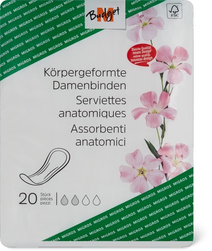 Anatomically Shaped Sanitary Pads