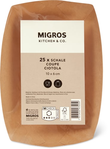 Bowl Kraft Paper, 10 x 6 cm (Grösse: KRAFTPAPIER SCHALE KLEIN)