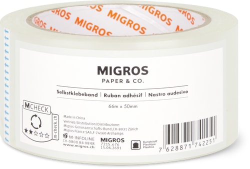 Packing Tape 50 mm x 66 m, Transparent