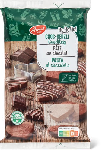 Choc-Herzli Teig Block