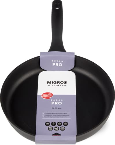 Pro Padella Ø 28 cm, bassa, nero