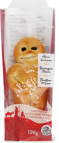 Hausbäckerei IP-SUISSE Christmas Bread Boy with Sugar Crystals