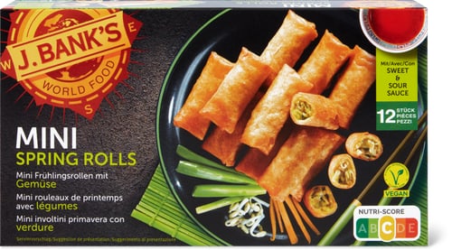 Mini Spring Rolls With Vegetables and Sweet-and-Sour Sauce