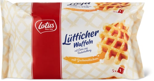Liège waffles with sugar pieces