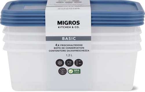 Food storage container 4 x 1.2L