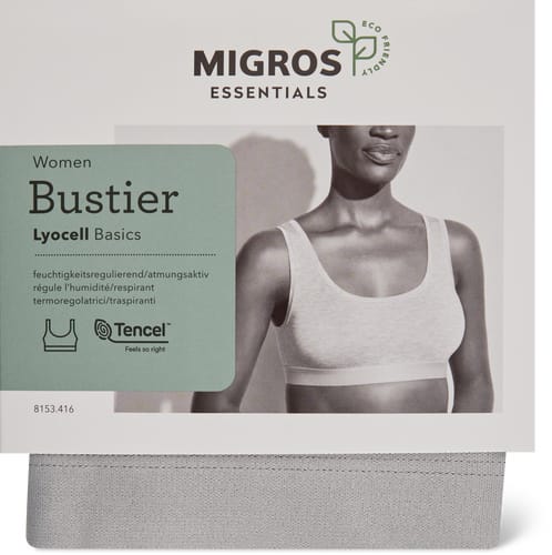 Essentials Ladies’ Bustier Lyocell Basics (Farbe: grey, Grösse: XXL)