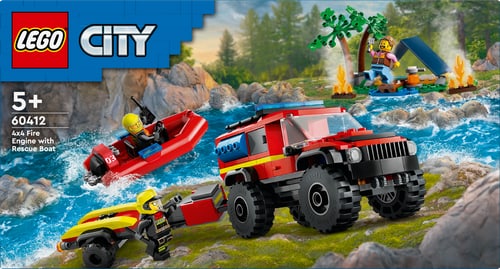 City Fire Truck with Rescue Boat (60412)