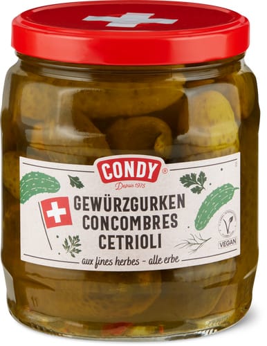 Swiss gherkins with herbs