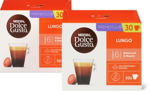 Dolce Gusto Dolce Gusto Coffee Capsules Lungo, 2x30 Capsules