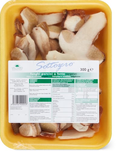 Sliced porcini mushrooms