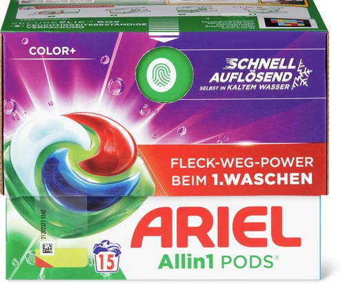 Waschmittel Pods Color, 15 Waschgänge