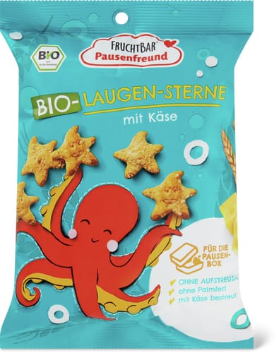 Bio Break-Time Pretzel Star Snacks With Cheese From 3 Years