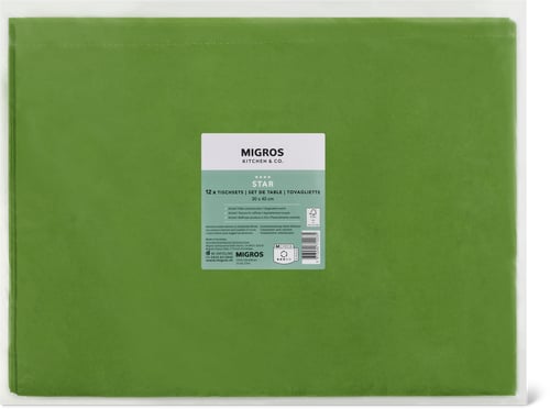 Paper Placemats Lime, 30 x 40 cm (Farbe: hgruen, Grösse: 000)