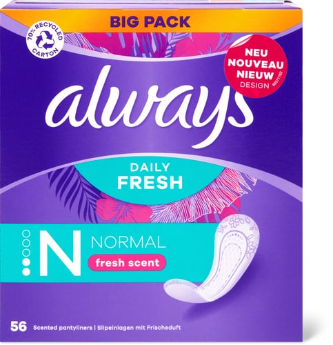 Normal panty liner with fresh fragrance