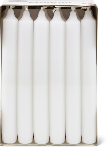 Candele a bastoncino bianche, 2,1 x 19 cm