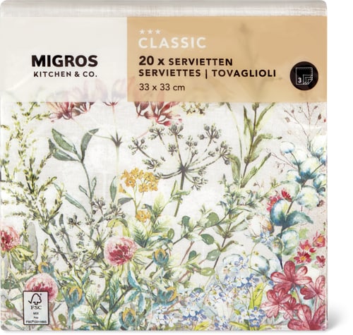 Paper Napkins Patterned, 33 x 33 cm