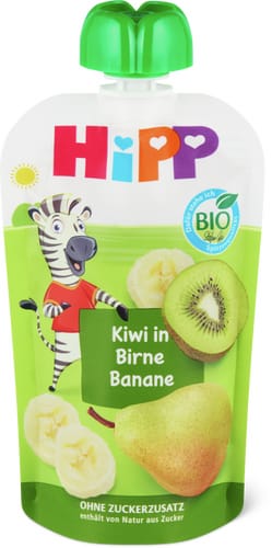 Hipp Bio Kiwi in pear and banana squeeze pouch from 1 year