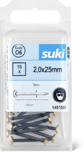 Steel Nails, 2.0 x 25mm