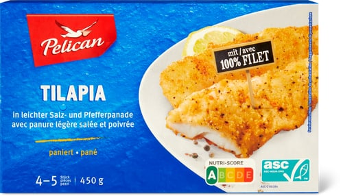 ASC Tilapia in light salt and pepper breadcrumbs