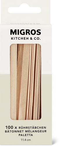 Stirring Sticks 100pcs (Länge: RÜHRSTÄBCHEN HOLZ, KURZ)