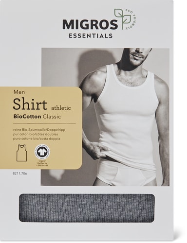 Men’s Top Organic Cotton Classic (Farbe: med.grey, Grösse: XXL)