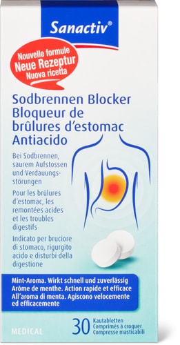 Heartburn Blocker chewable tablets Mint flavour
