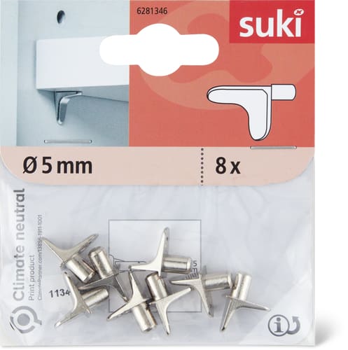 Shelf support Ø5mm nickel-plated