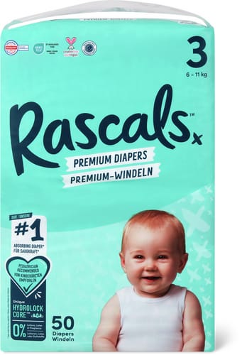 Rascal+Friends Nappies Size 3, 6-11kg