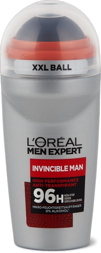 Invincible Man roll-on deodorant 96h, 0% alcohol, antiperspirant