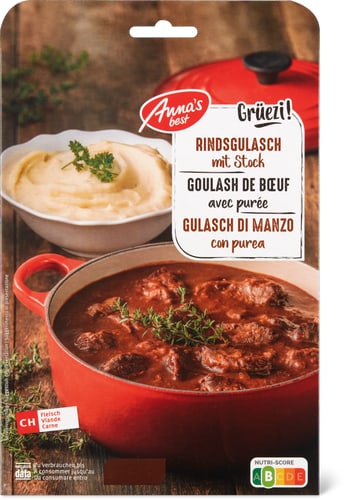 Goulash de bœuf avec purée